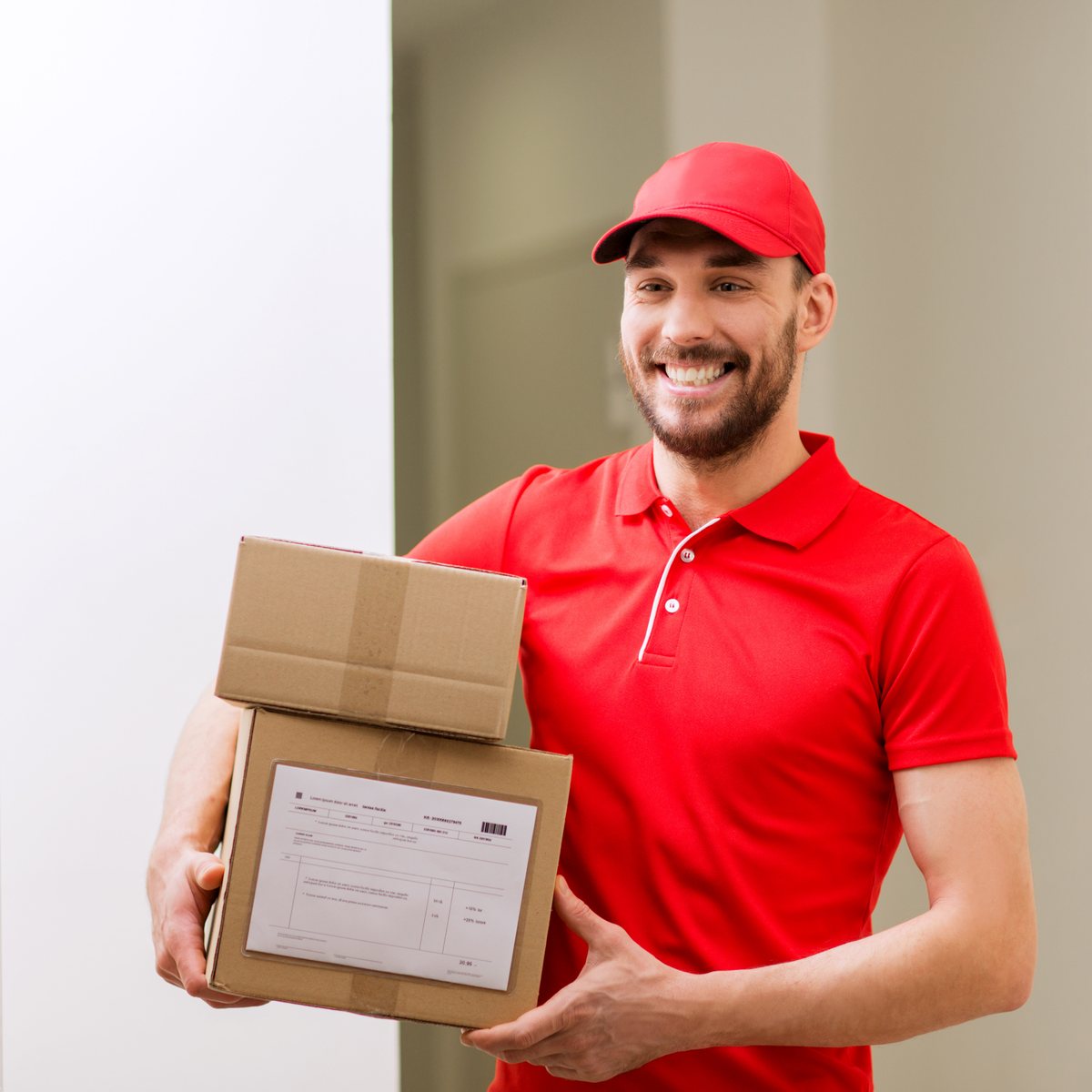 Parcels being delivered