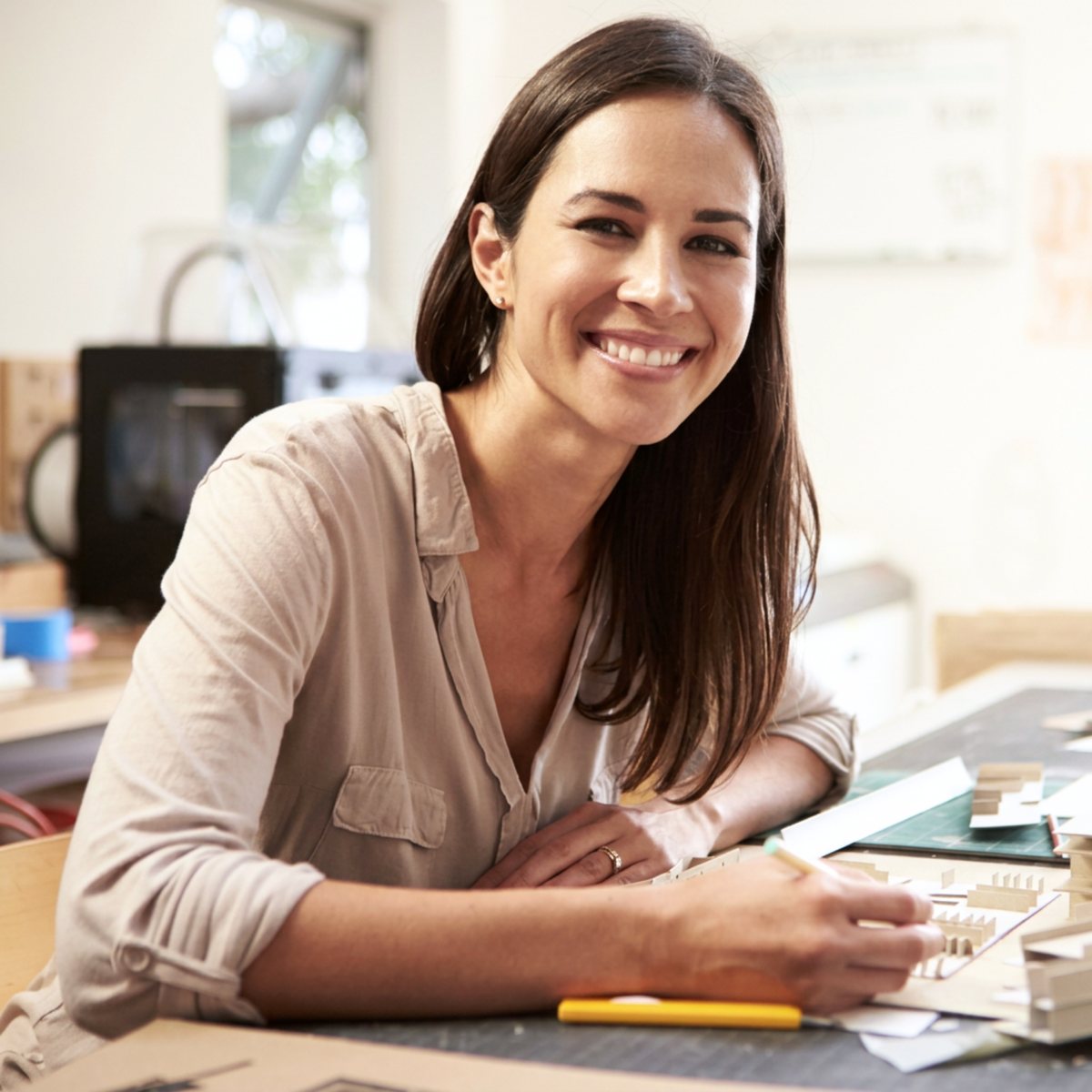 Procurement manager at a workbench